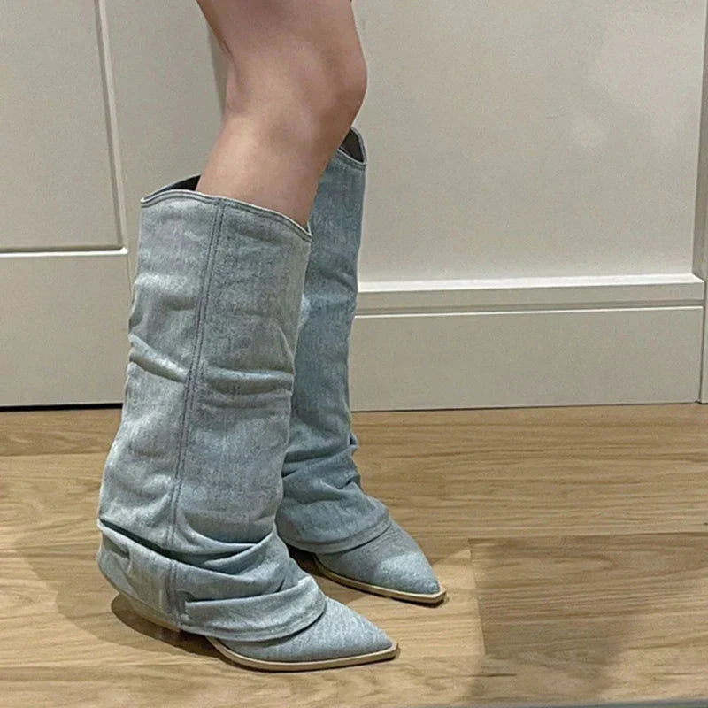 Saga | Dame Vinter Denim Støvler