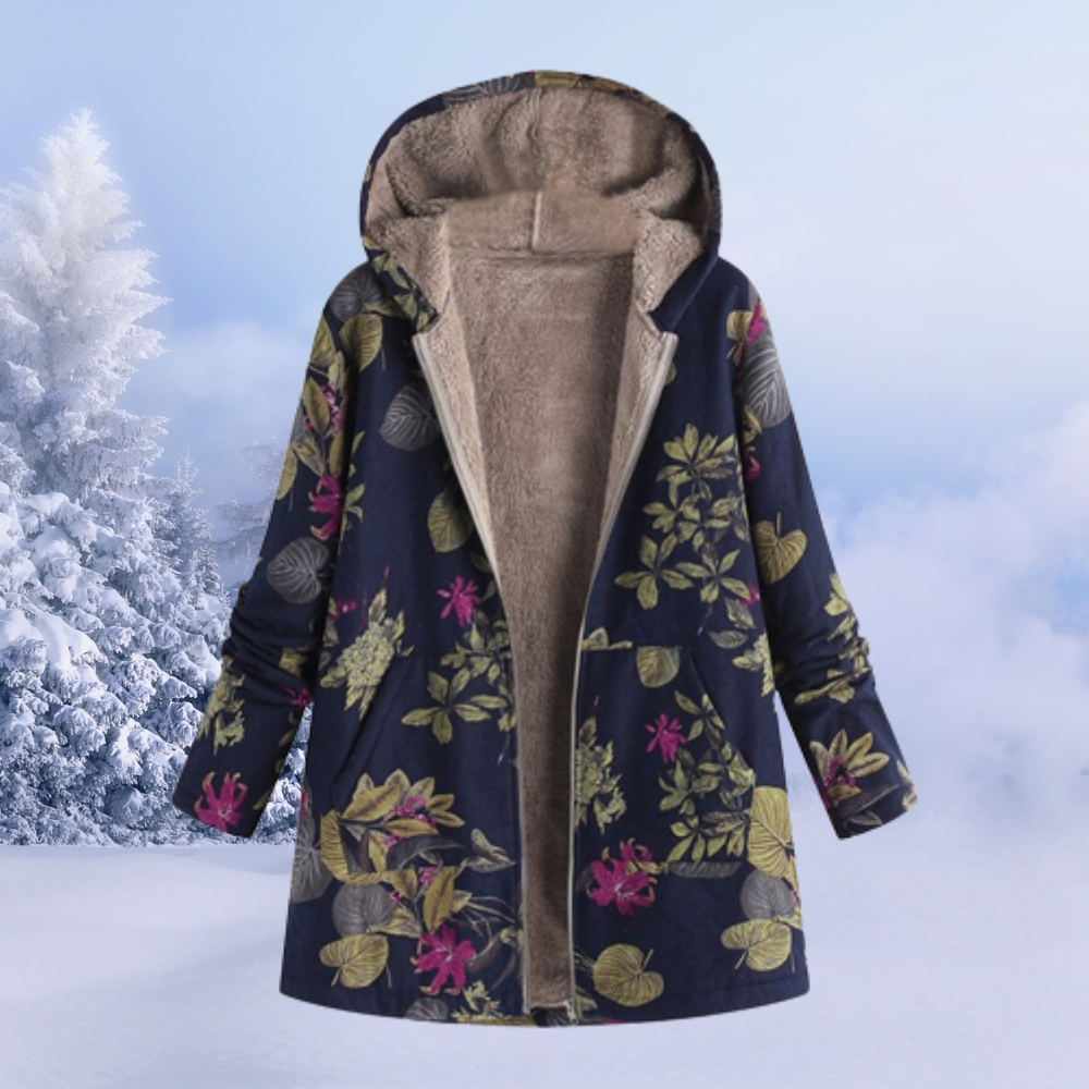 Lene | Dame Hoodie med Farverigt Tribalprint