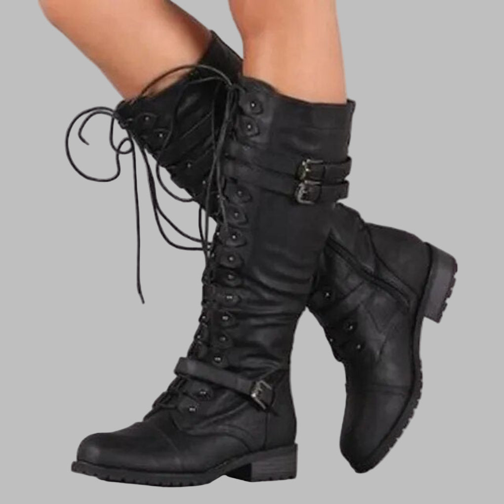 Kamma | Kvinders Vinter Lace-Up Combat Støvler
