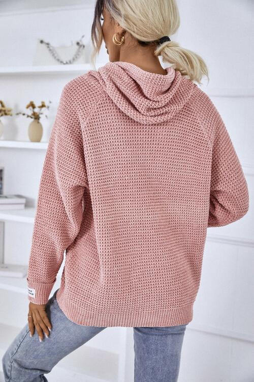 Agnes | Dame Vinter Vaffelstrik Hoodie Sweater