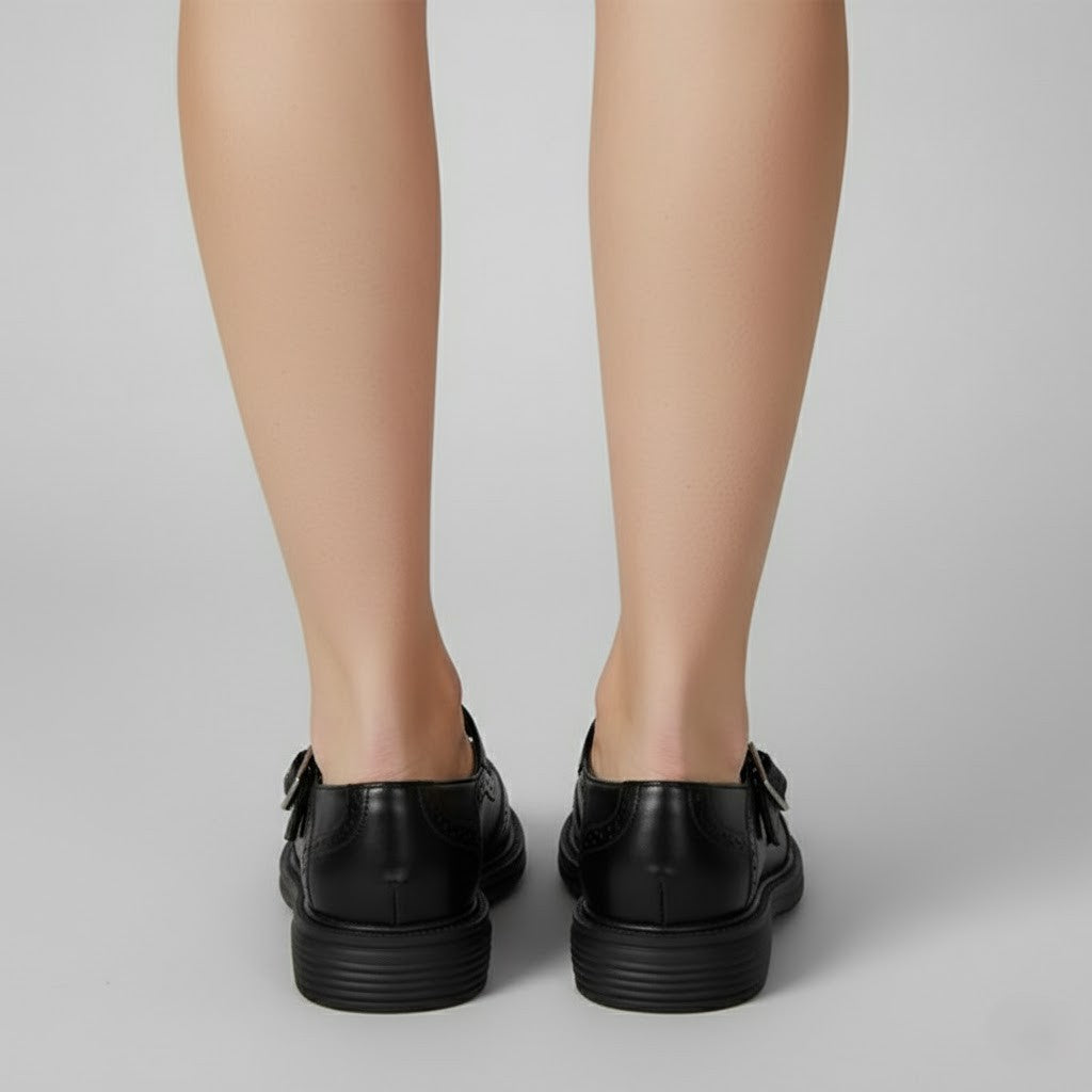 Line | Chikke klassiske støvler i vintage Mary Jane-stil med spænde