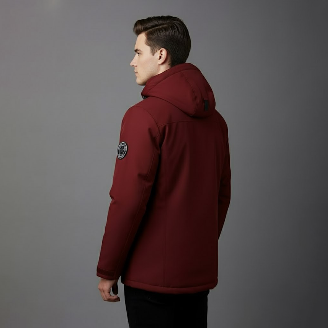 Knud | Herres vandtætte ski-vinterjakke med hætte til udendørsbrug