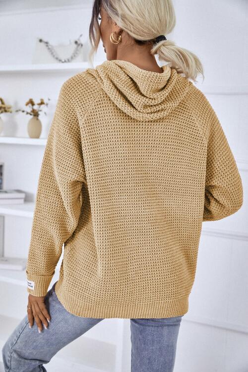 Agnes | Dame Vinter Vaffelstrik Hoodie Sweater