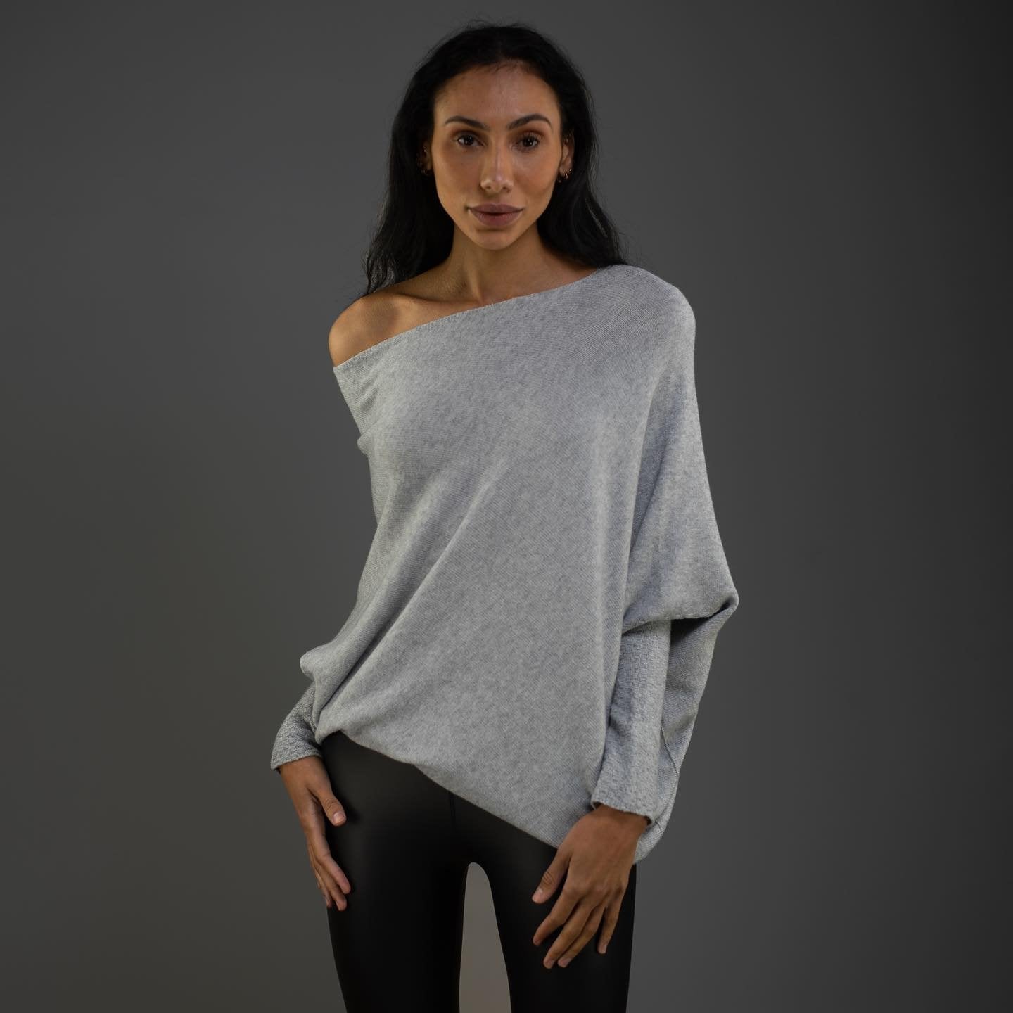 Berit | Kvinders Vinter Off-Shoulder Løs Sweater