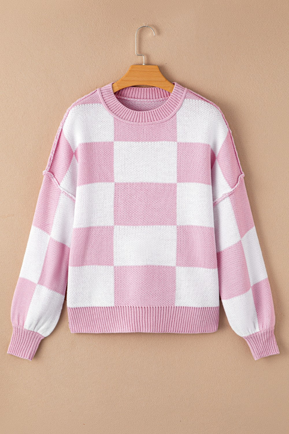 Margot | Damens Cozy Tjekket Vinter Sweater