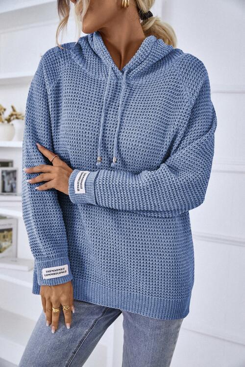 Agnes | Dame Vinter Vaffelstrik Hoodie Sweater