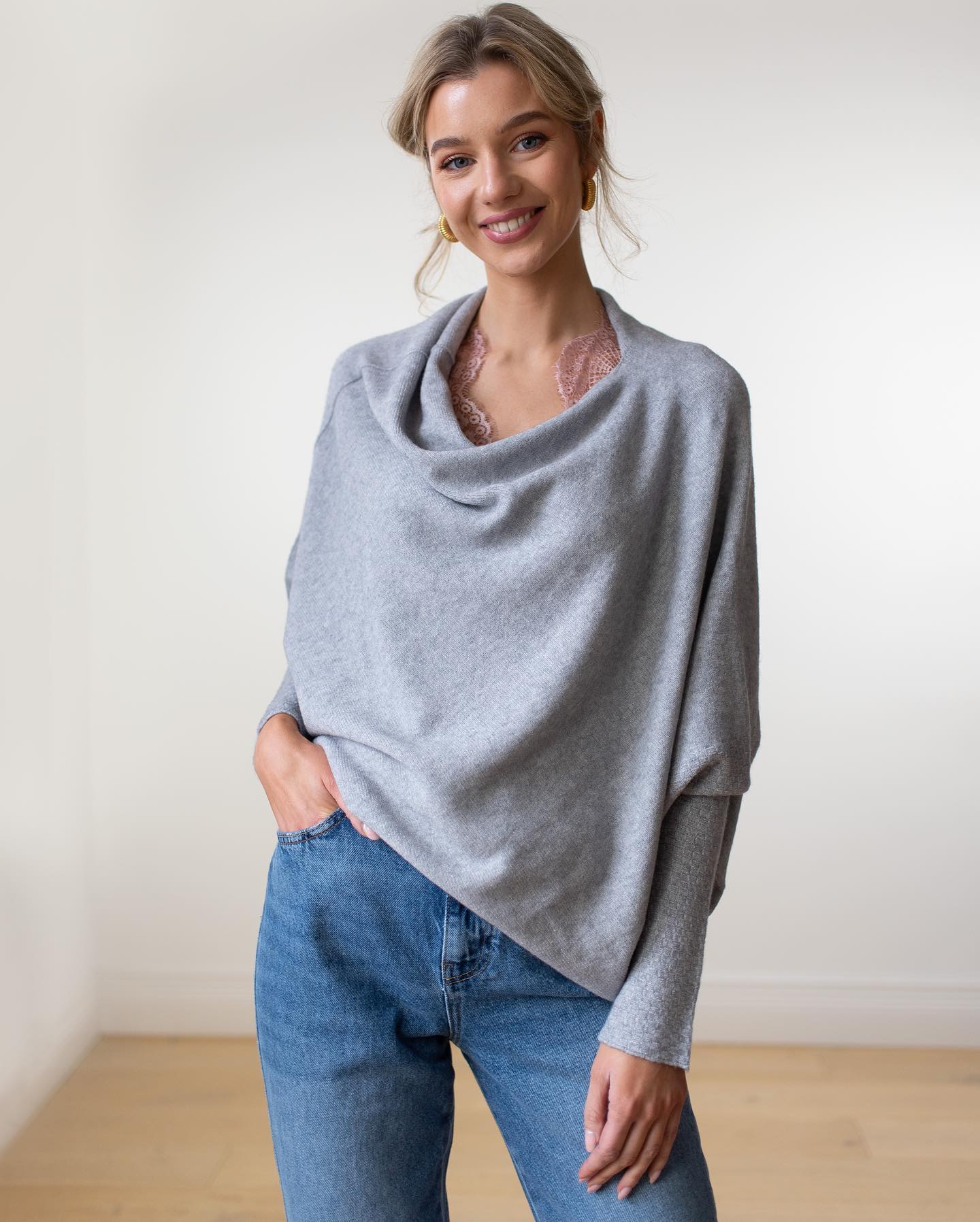 Berit | Kvinders Vinter Off-Shoulder Løs Sweater