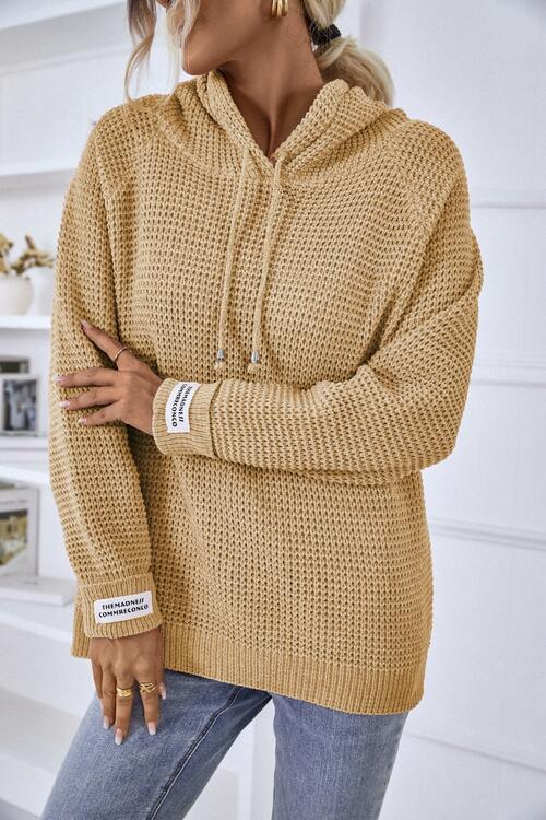 Agnes | Dame Vinter Vaffelstrik Hoodie Sweater