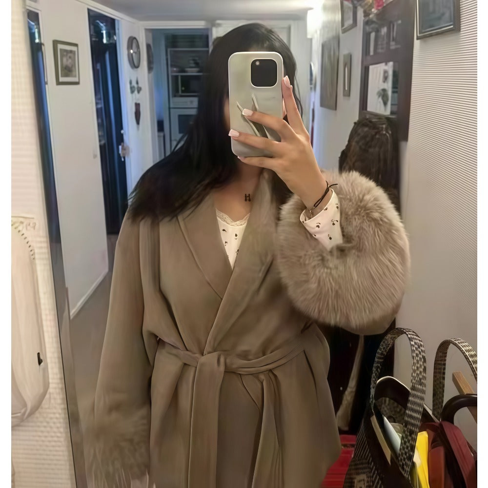 Blanka | Kvinders Hyggelig Langærmet Frakke med Bælte