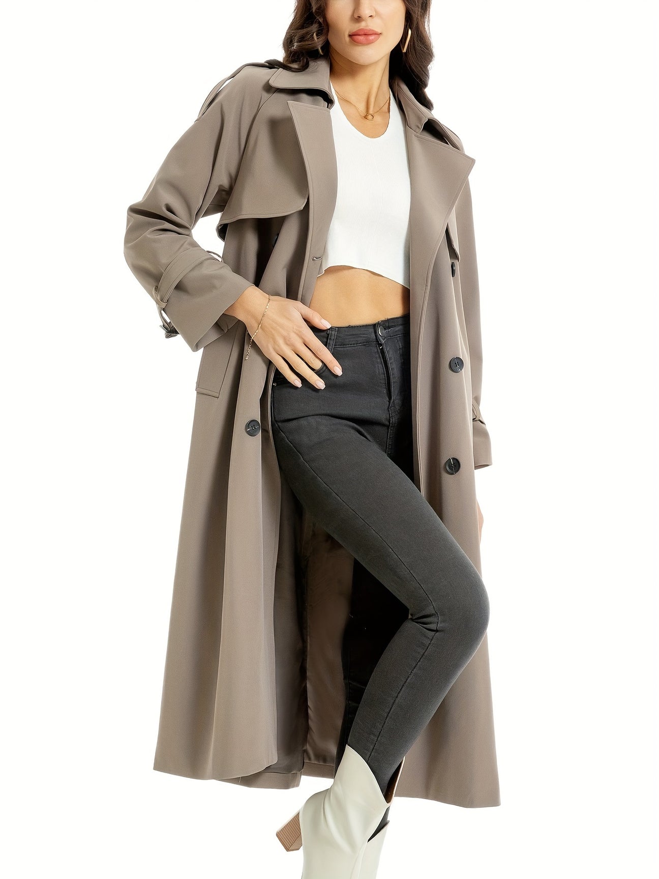 Monika | Dame Trenchcoat med Bælte