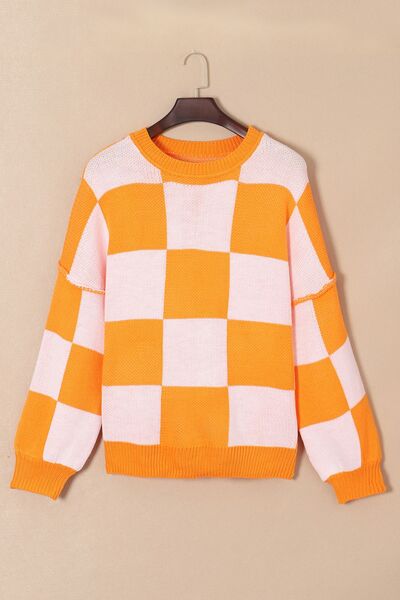 Margot | Damens Cozy Tjekket Vinter Sweater