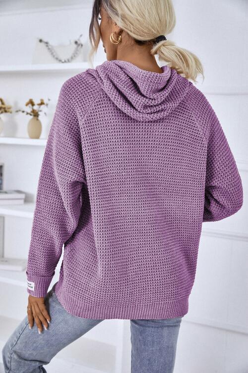 Agnes | Dame Vinter Vaffelstrik Hoodie Sweater