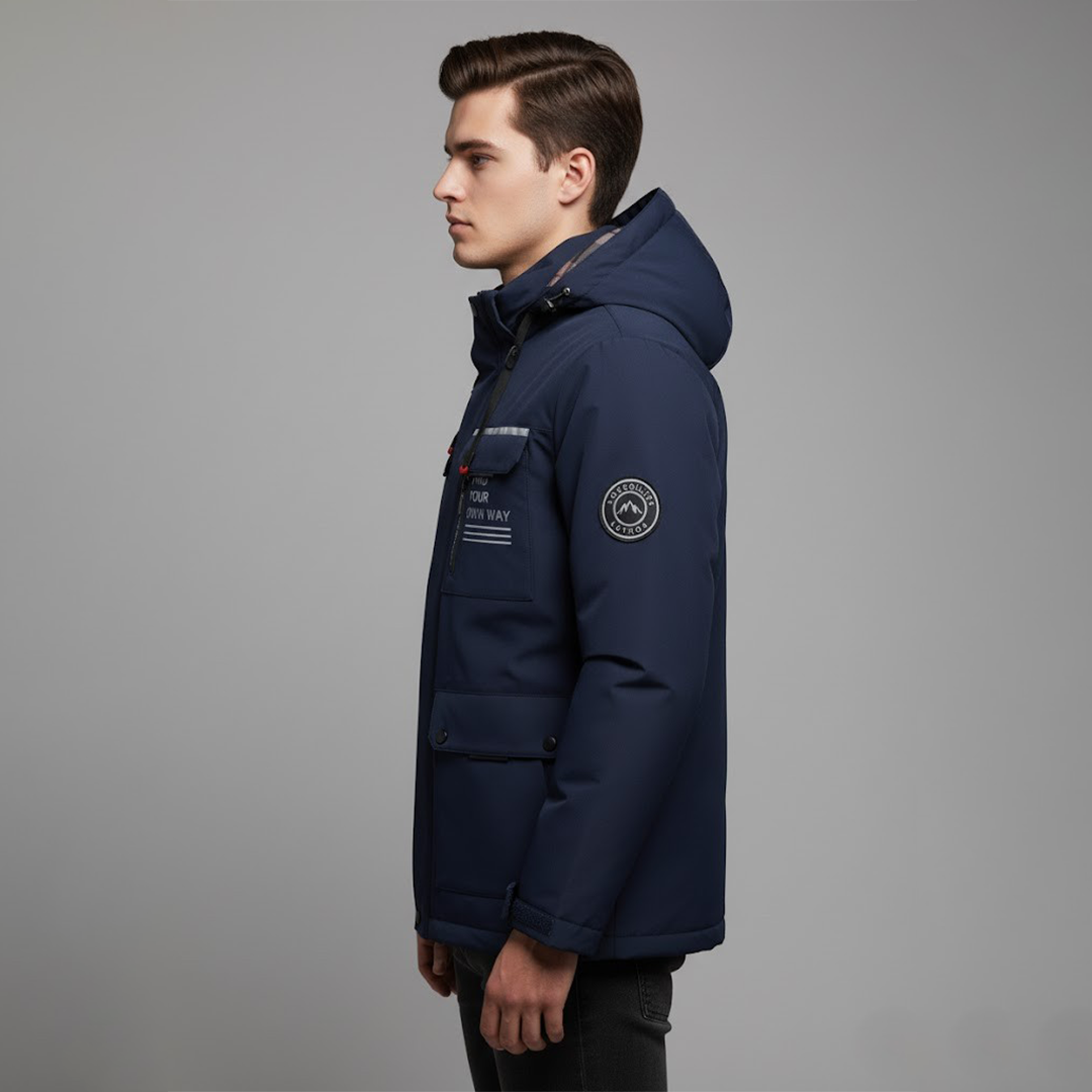 Knud | Herres vandtætte ski-vinterjakke med hætte til udendørsbrug