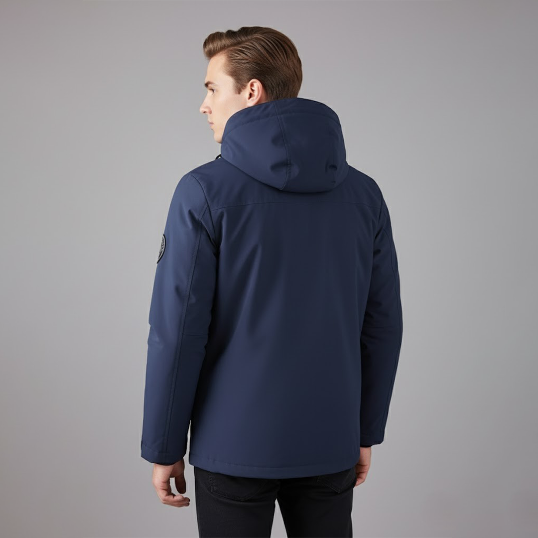 Knud | Herres vandtætte ski-vinterjakke med hætte til udendørsbrug