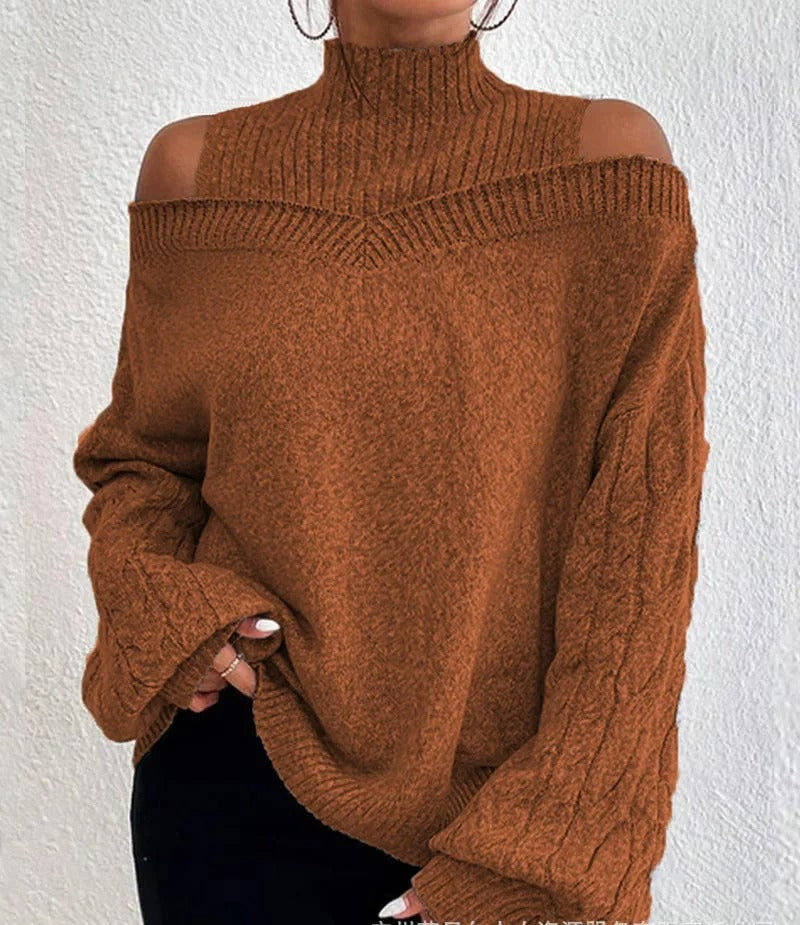 Malene | Kvinders Vinter Off-Shoulder Sweater