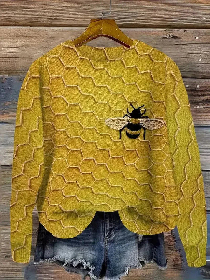 Pernille | Kvinders Broderet Komfortabel Vinter Sweater