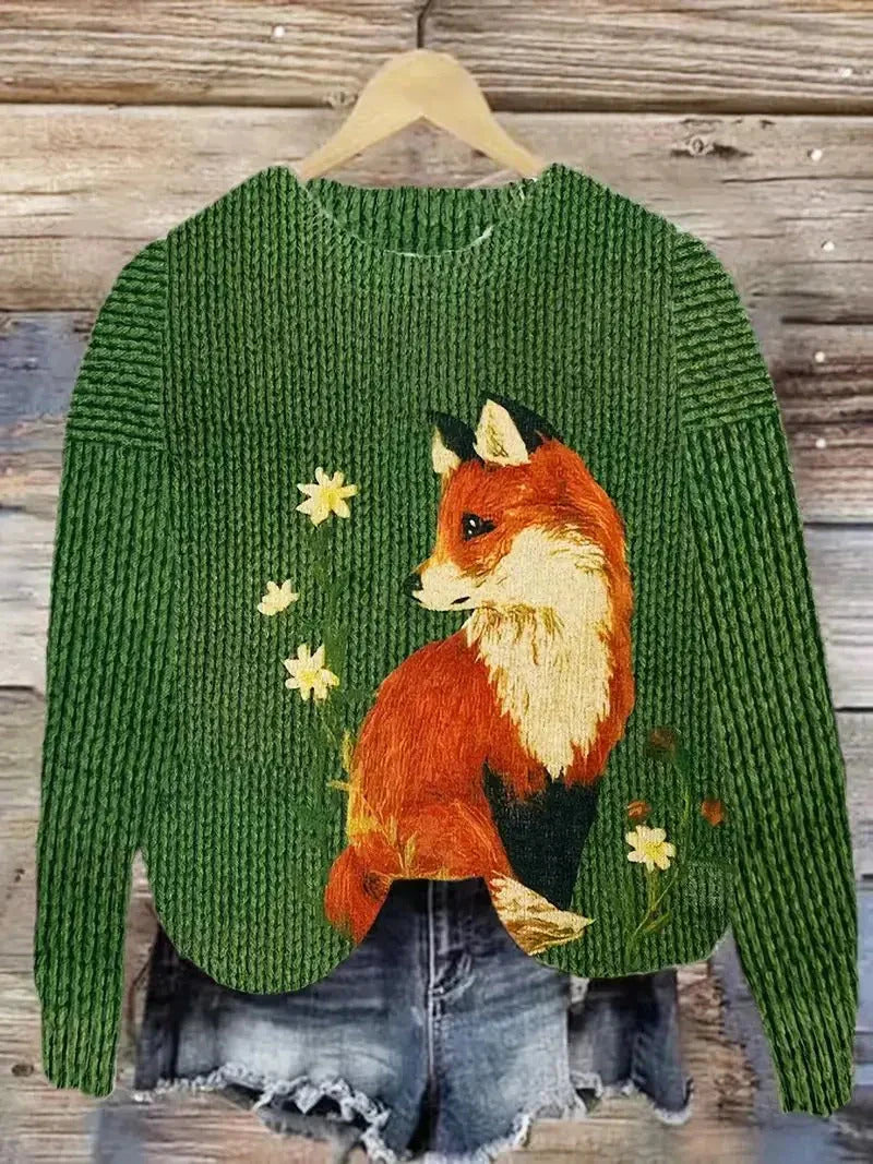 Pernille | Kvinders Broderet Komfortabel Vinter Sweater