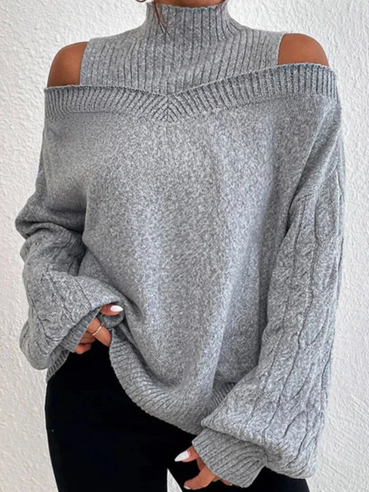 Malene | Kvinders Vinter Off-Shoulder Sweater