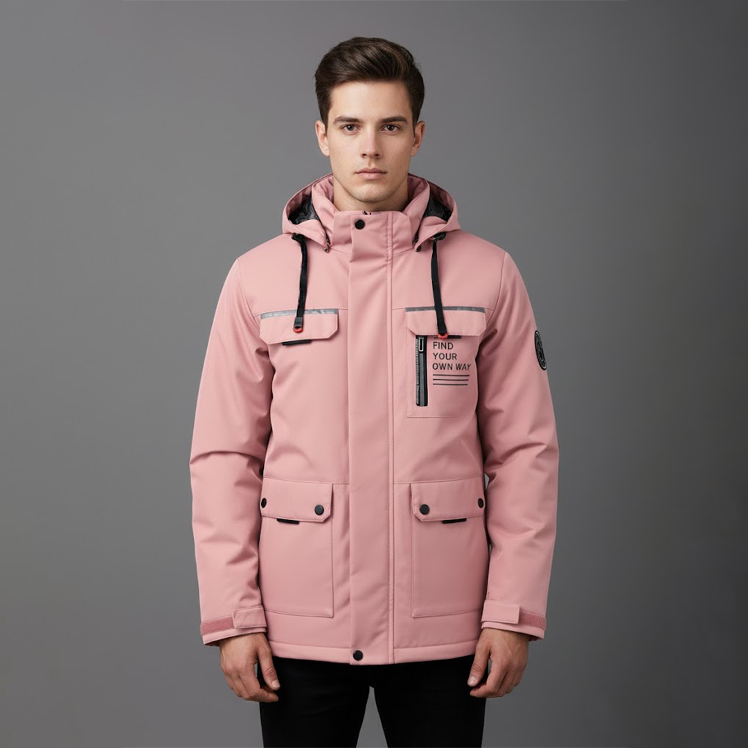 Knud | Herres vandtætte ski-vinterjakke med hætte til udendørsbrug