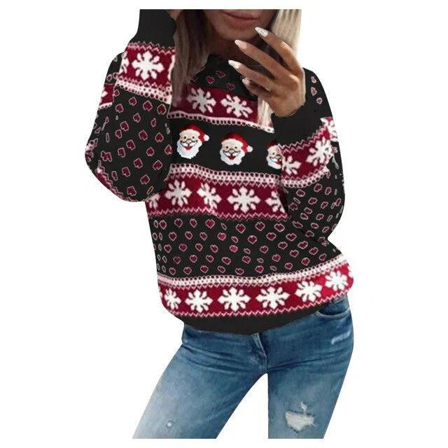 Nora | Kvinders Vinter Fleece Mønstret Sweater