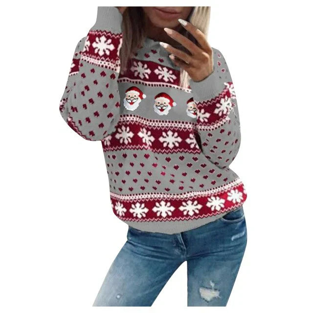Nora | Kvinders Vinter Fleece Mønstret Sweater