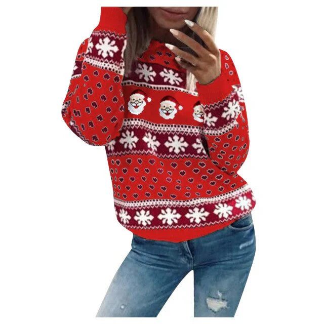 Nora | Kvinders Vinter Fleece Mønstret Sweater