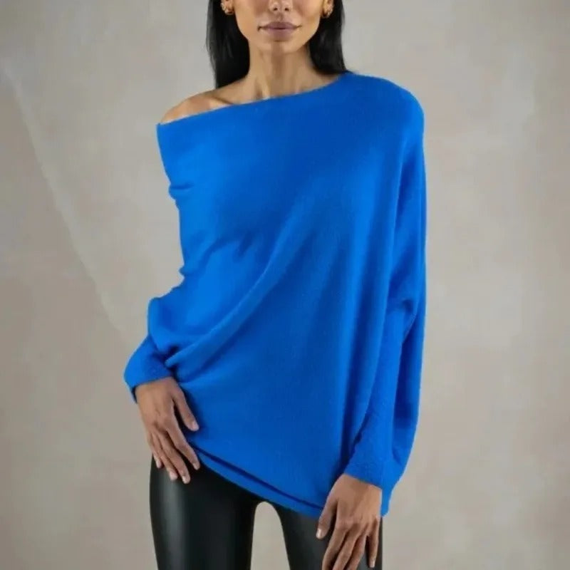 Berit | Kvinders Vinter Off-Shoulder Løs Sweater