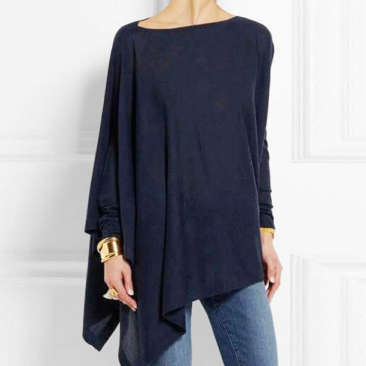 Helga | Kvinders Vinter Asymmetrisk Loose-Fit Top